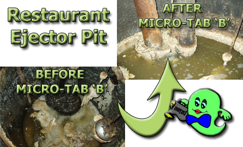 micro-tab 'b' in ejector pits