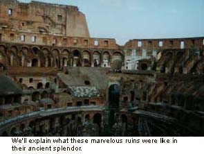 Inside view of the Colosseum