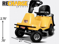 Recharge electric riding lawn mower